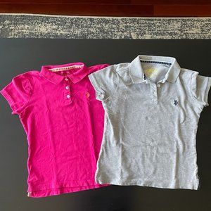 2 Polo tees, womens, Ralph Lauren  | size: small | colors: pink and gray